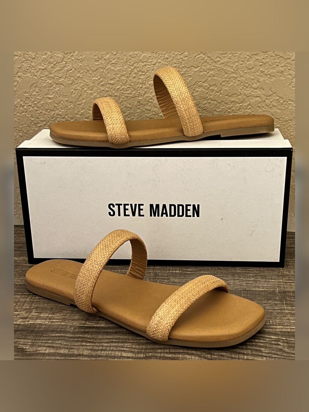 Steve Madden Women's Nest Sandals Natural Color Size-6